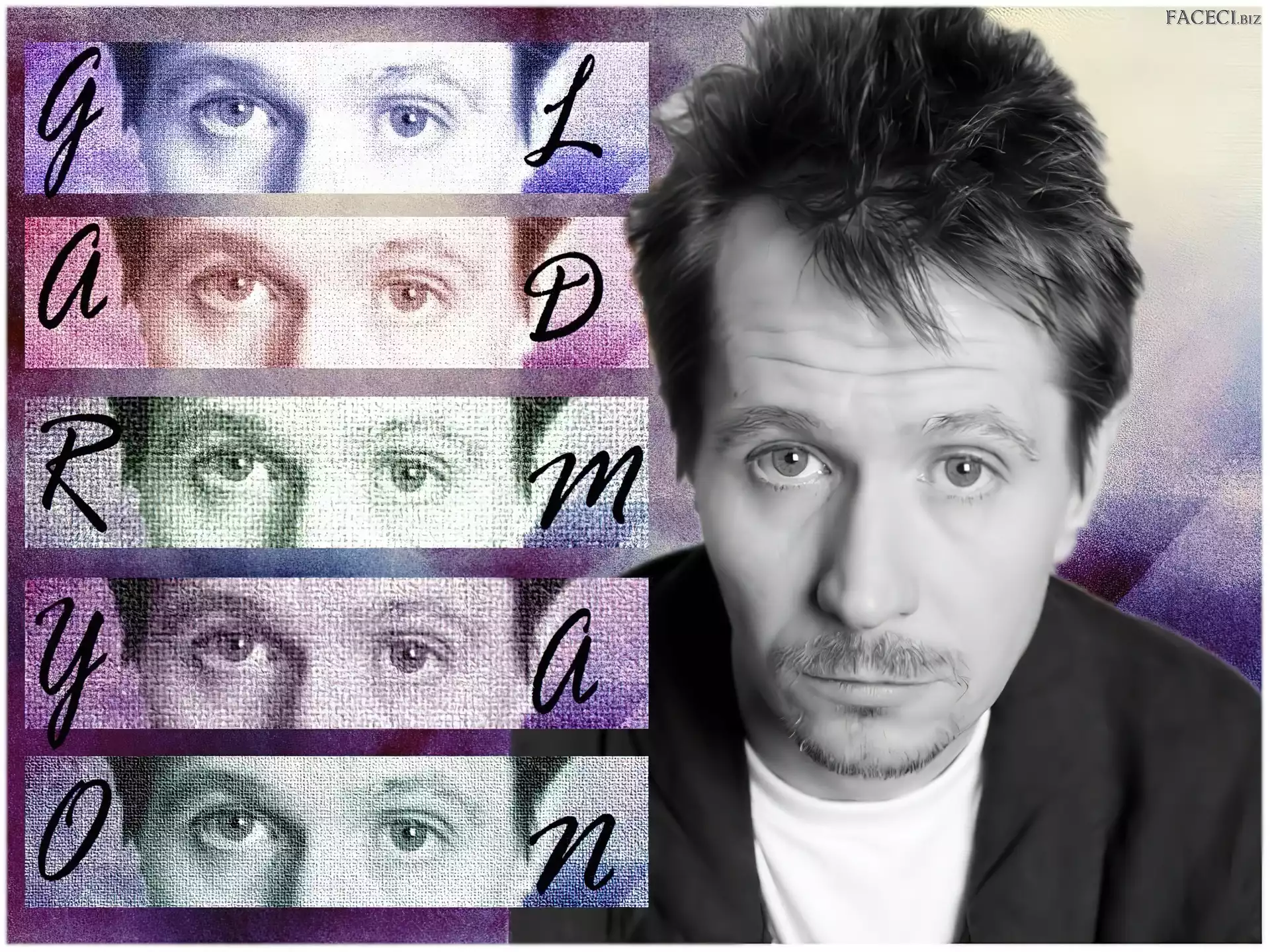 marynarka, Gary Oldman, krótkie włosy